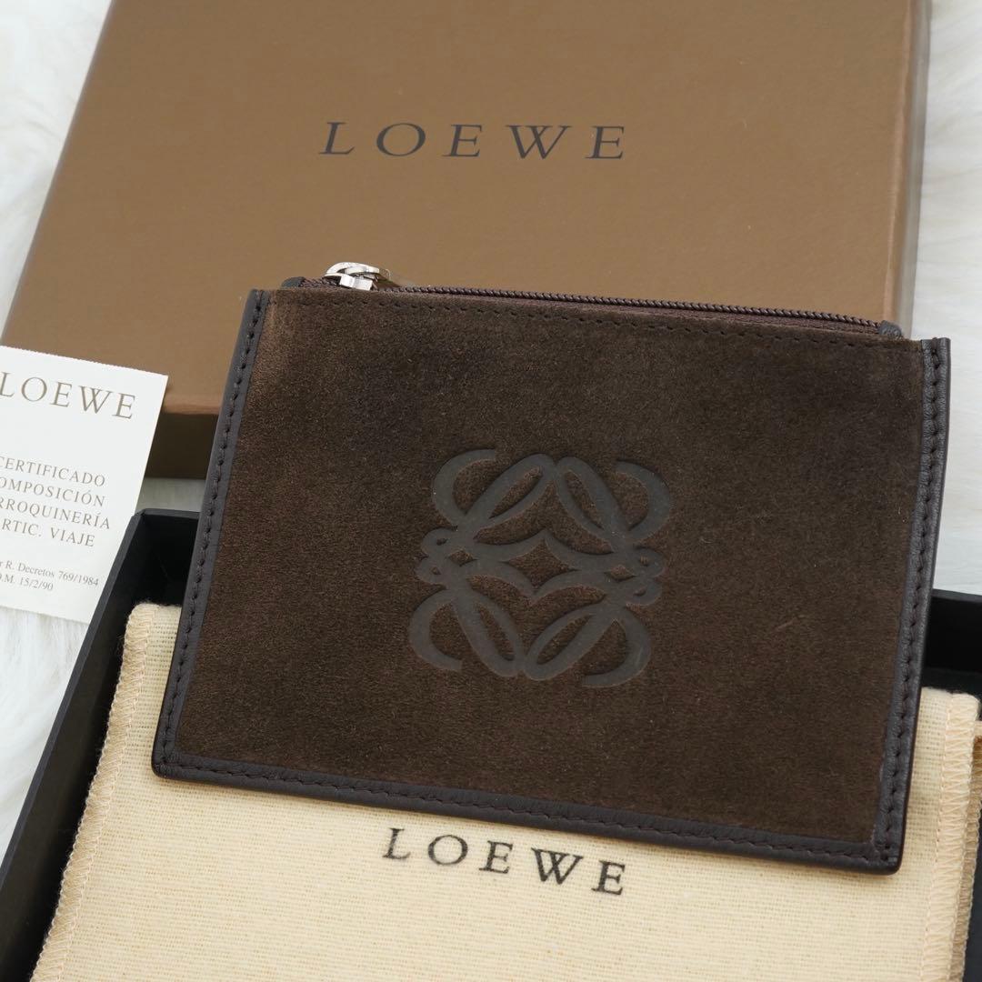 未使用品　箱・カード付き　LOEWE ロエベ　小銭入れ　ケース　ブラウン