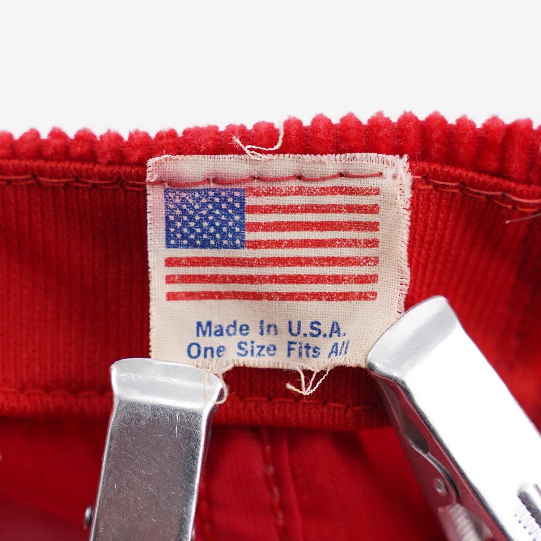 バドワイザー 帽子 キャップ コーデュロイ 90s USA 企業 赤 18407