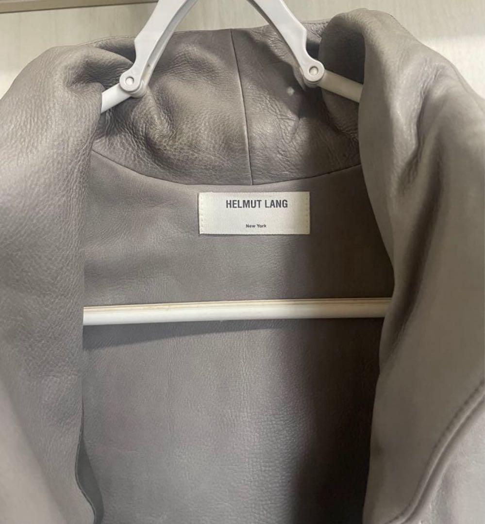 Helmut lang archive 変形　レザージャケット　ギミック　グレー