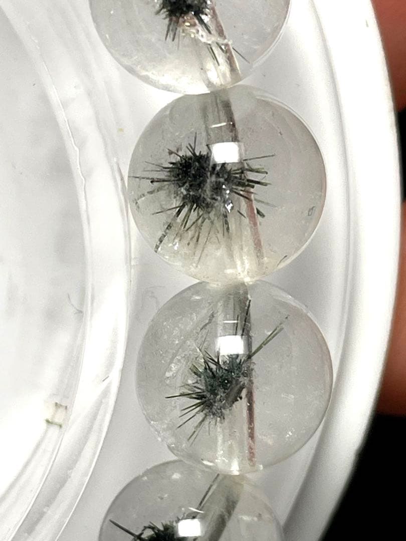 【新入荷】ホーランダイトインクォーツブレス高品質　9.7㎜希少（新品未使用）幸運