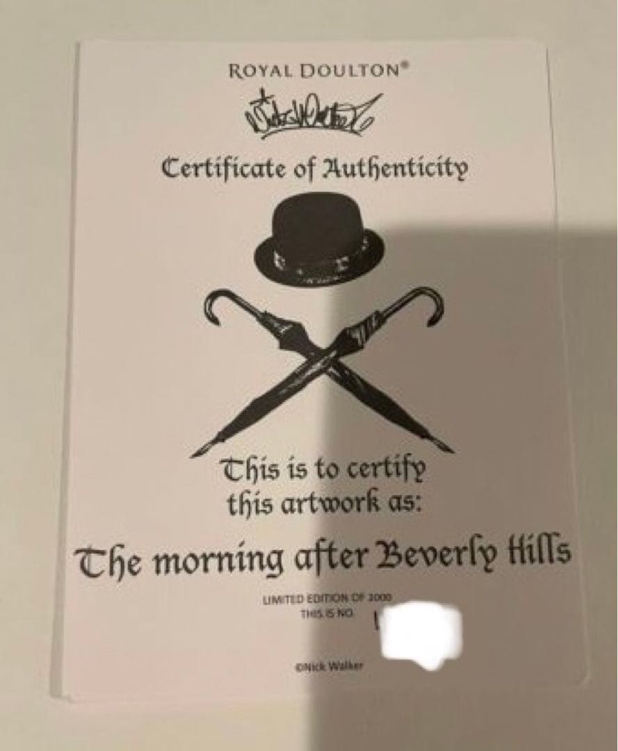 ニックウォーカー Morning After BH コレクタープレート COA付