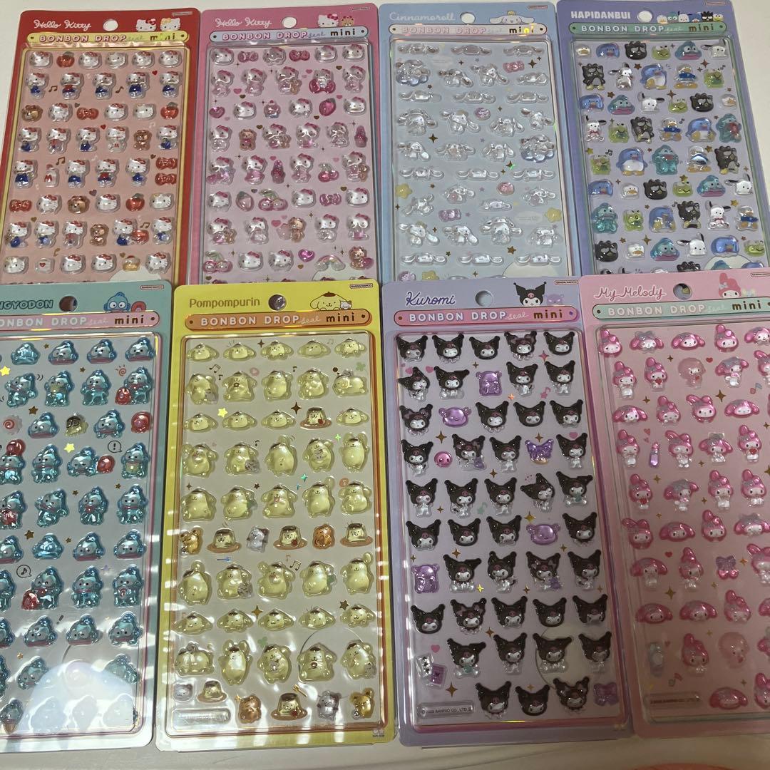 ボンボンドロップシール　ミニ　サンリオ　8点セット　コンプリート
