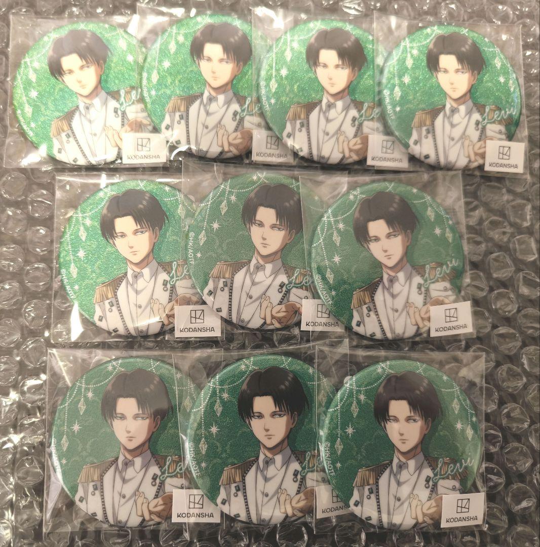 進撃の巨人　エスクリ　缶バッジ　2025　リヴァイ　10点セット