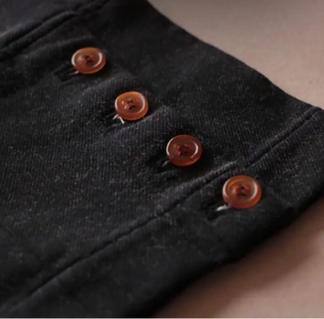 コムデギャルソン コムコム 裾ボタン切り替え ハイウエストスラックス