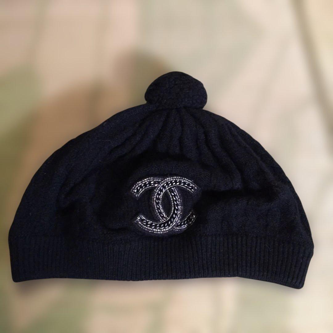 CHANEL ネイビー ビーニー