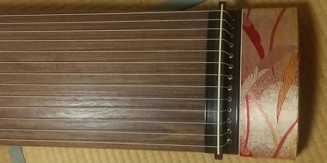 お琴 13弦 綾杉彫り くり甲 ケース付き