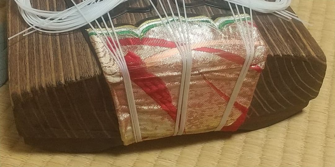 お琴 13弦 綾杉彫り くり甲 ケース付き