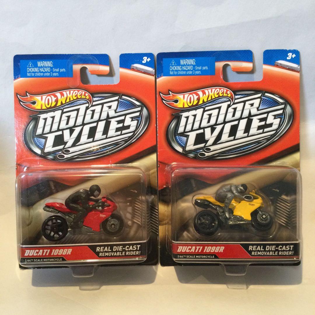 ホットウィール DUCATI 1098R ライダー付き ミニカー2台セット