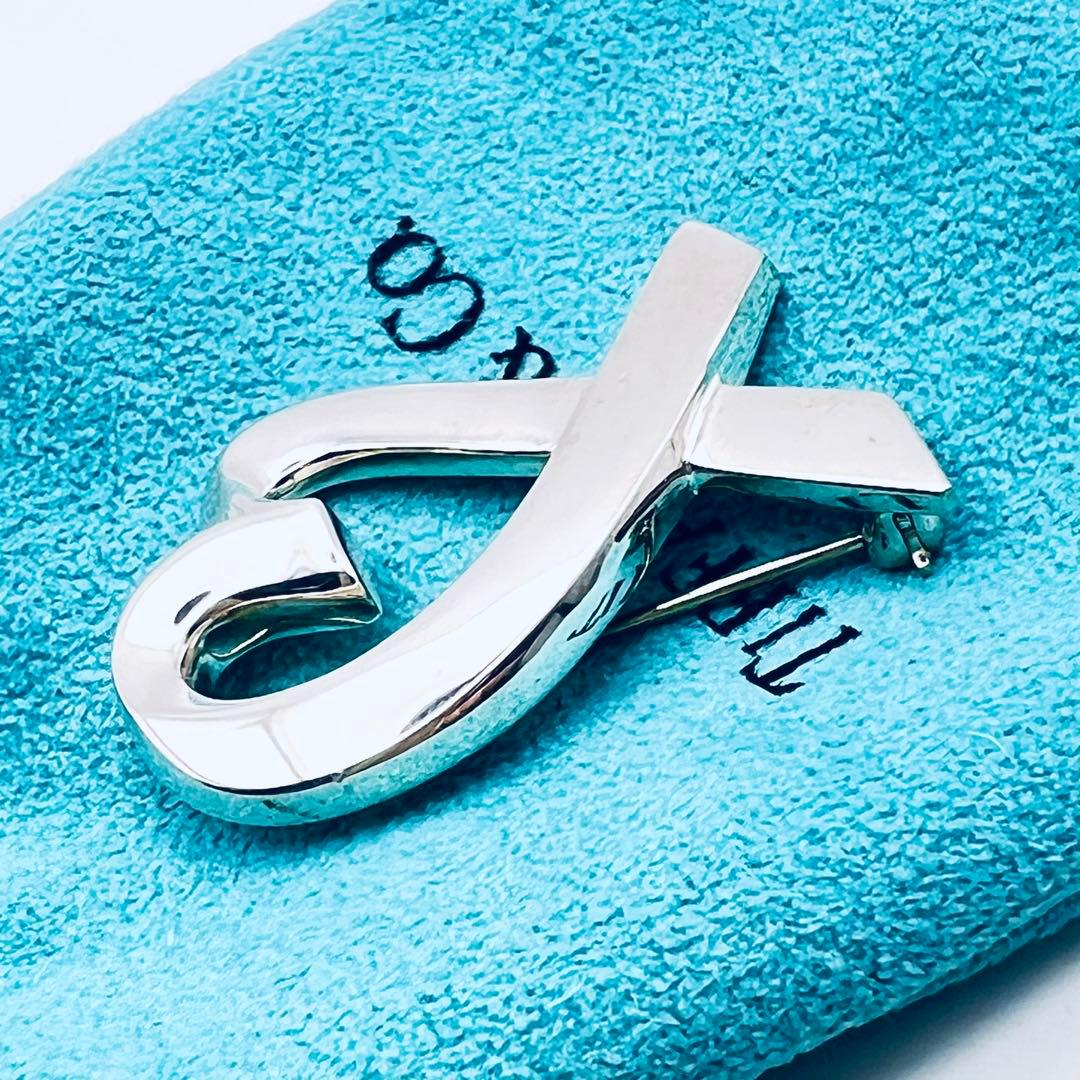 美品✨ティファニー　ラビングハート　パロマピカソ　シルバー　ピンブローチ