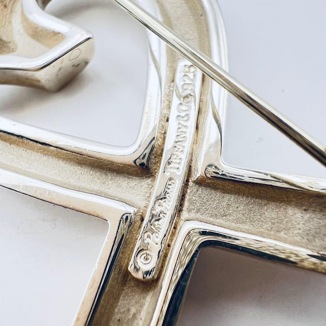 美品✨ティファニー　ラビングハート　パロマピカソ　シルバー　ピンブローチ