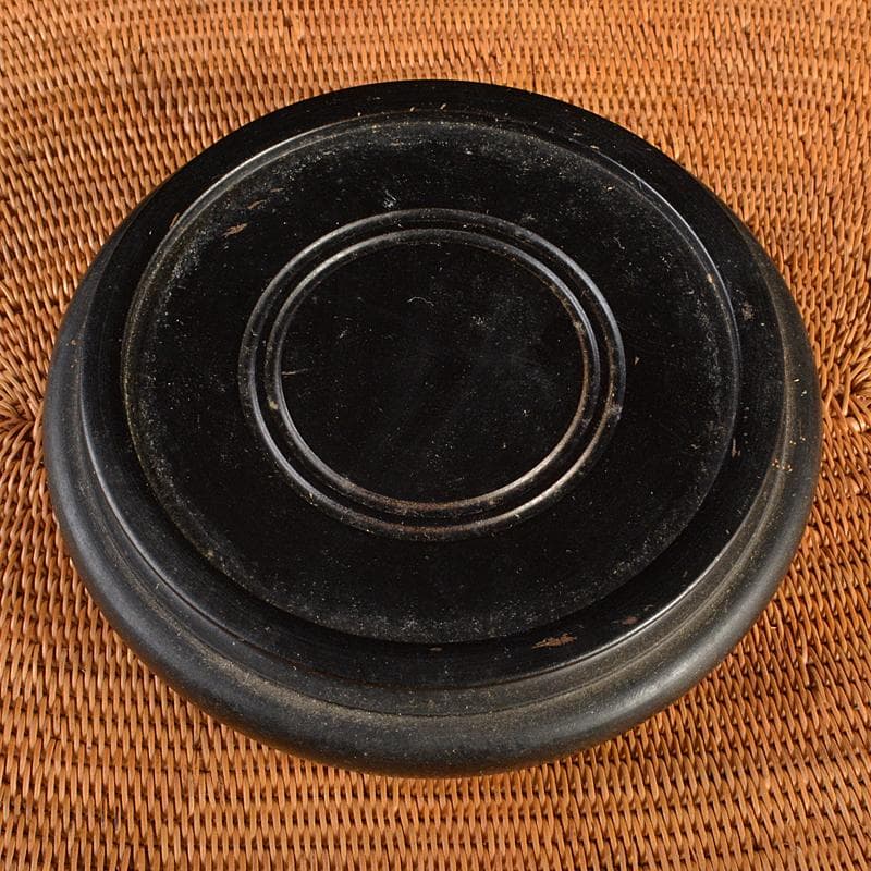 七宝焼　田村七宝工芸　梅文　花瓶　唐木台付　時代箱付　V　R7445