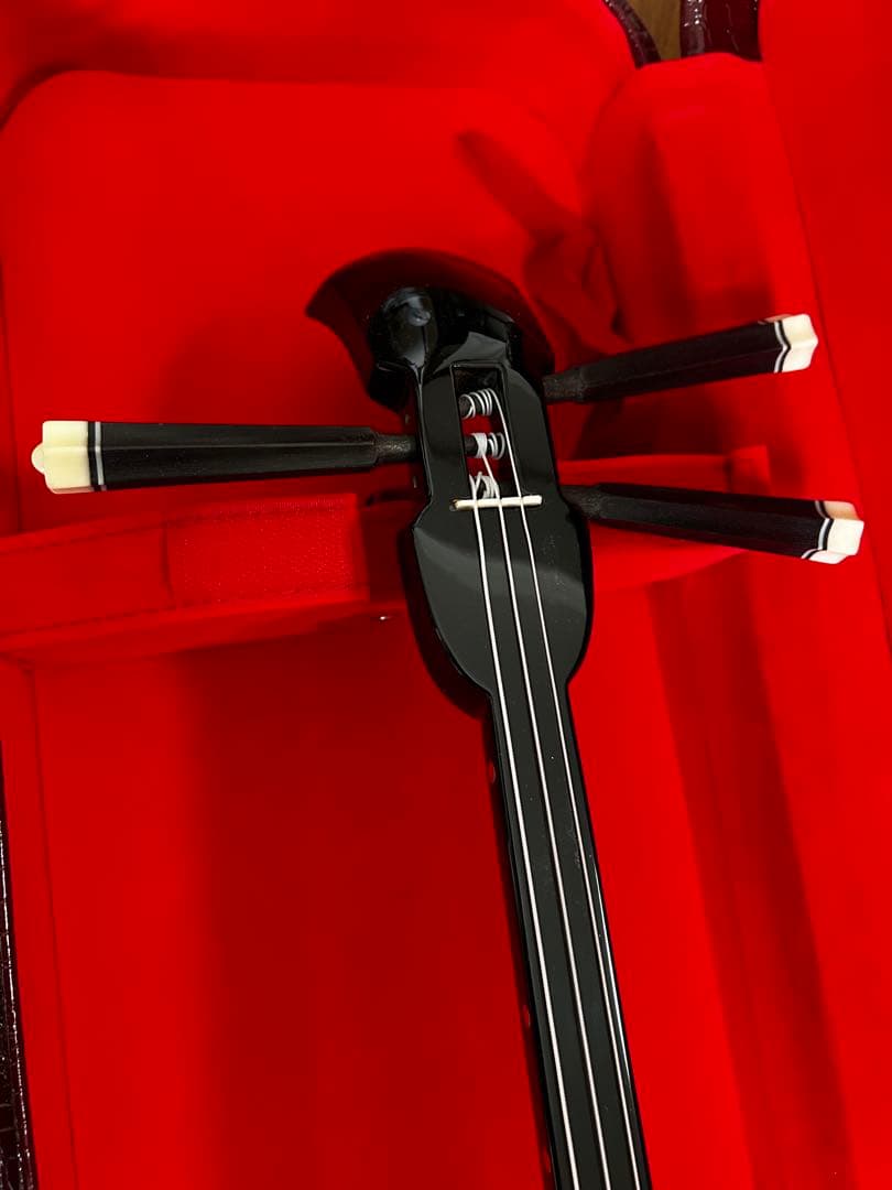 三線本体 沖縄 蛇皮 宮古木工芸 与儀栄功 氏　ハードケース他付属品付き