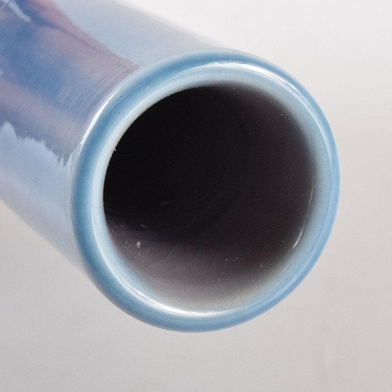 九谷焼 柳雨軒　三代八十吉　徳田正彦作　彩釉　花入　共箱　M　6917