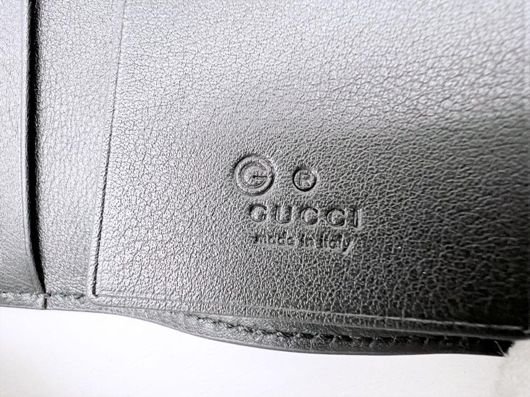 未使用保管　美品　GUCCI　グッチ　マイクロシマ　キーケース　黒　150402