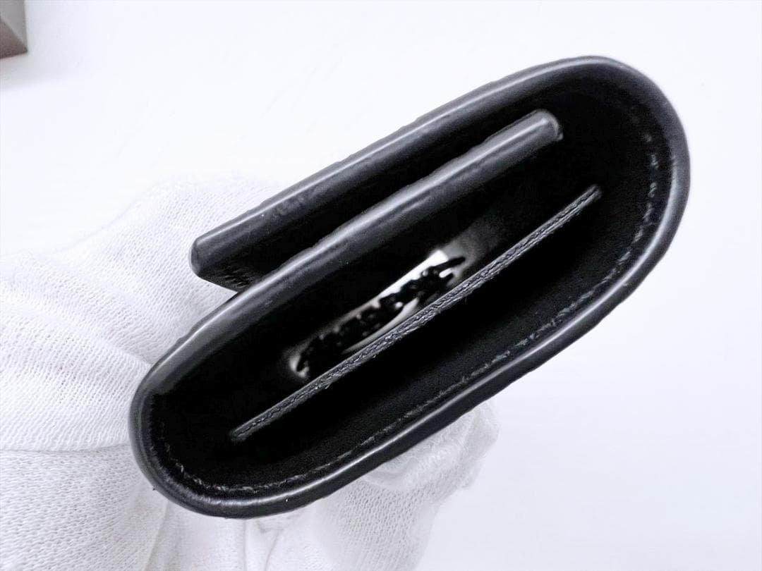 未使用保管　美品　GUCCI　グッチ　マイクロシマ　キーケース　黒　150402