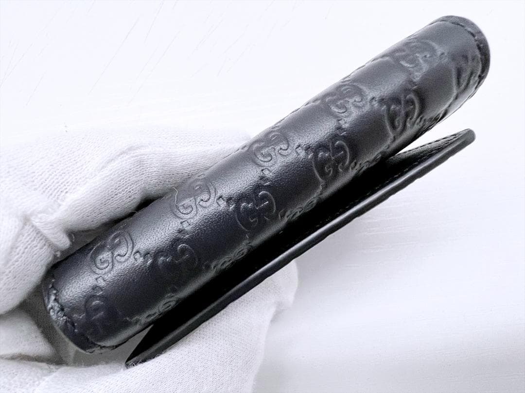 未使用保管　美品　GUCCI　グッチ　マイクロシマ　キーケース　黒　150402