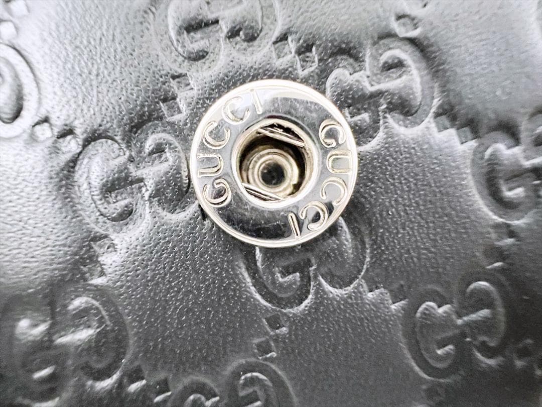 未使用保管　美品　GUCCI　グッチ　マイクロシマ　キーケース　黒　150402