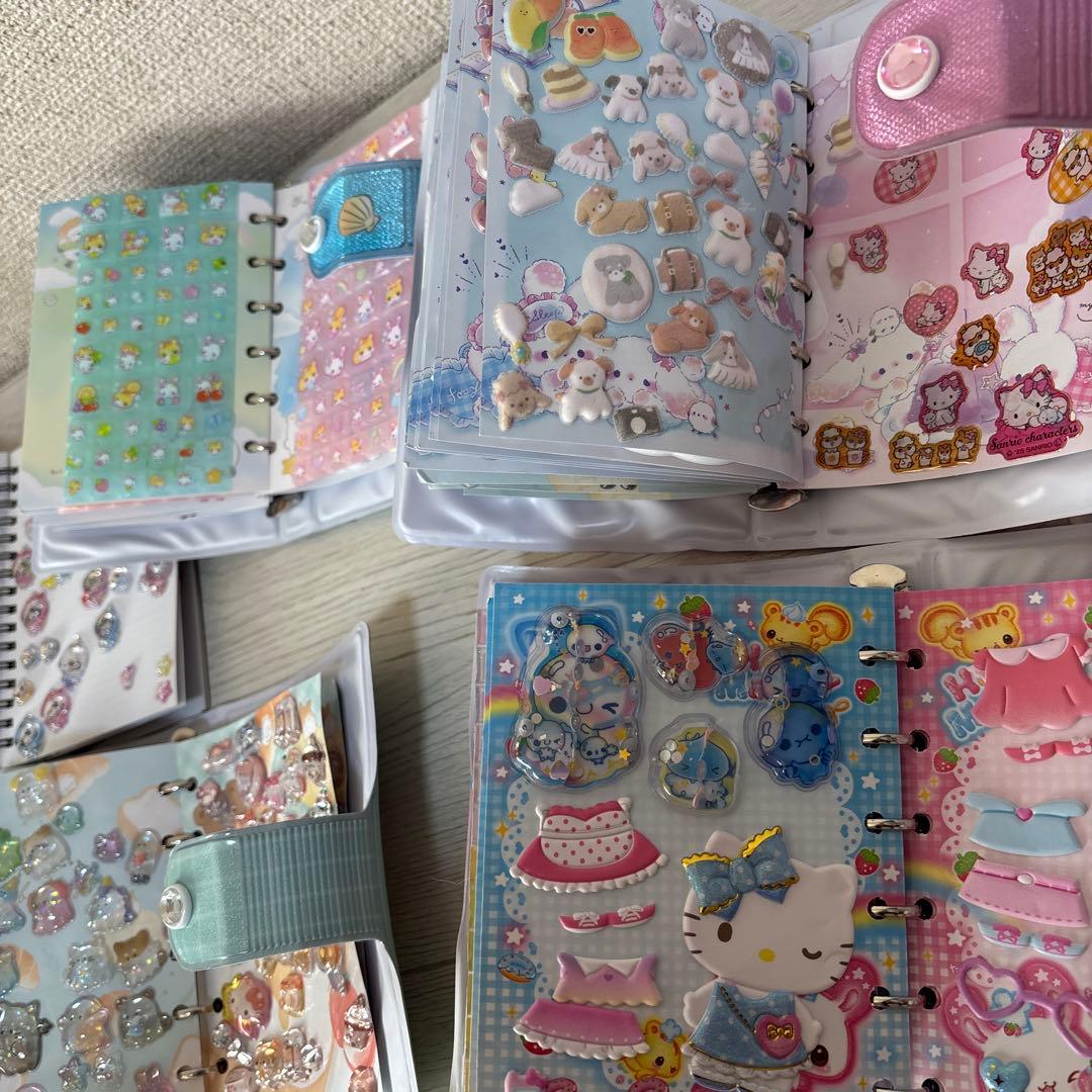 シール帳　シール付き6冊セット　ボンボンドロップ　ウォーター　タイル　おはじき