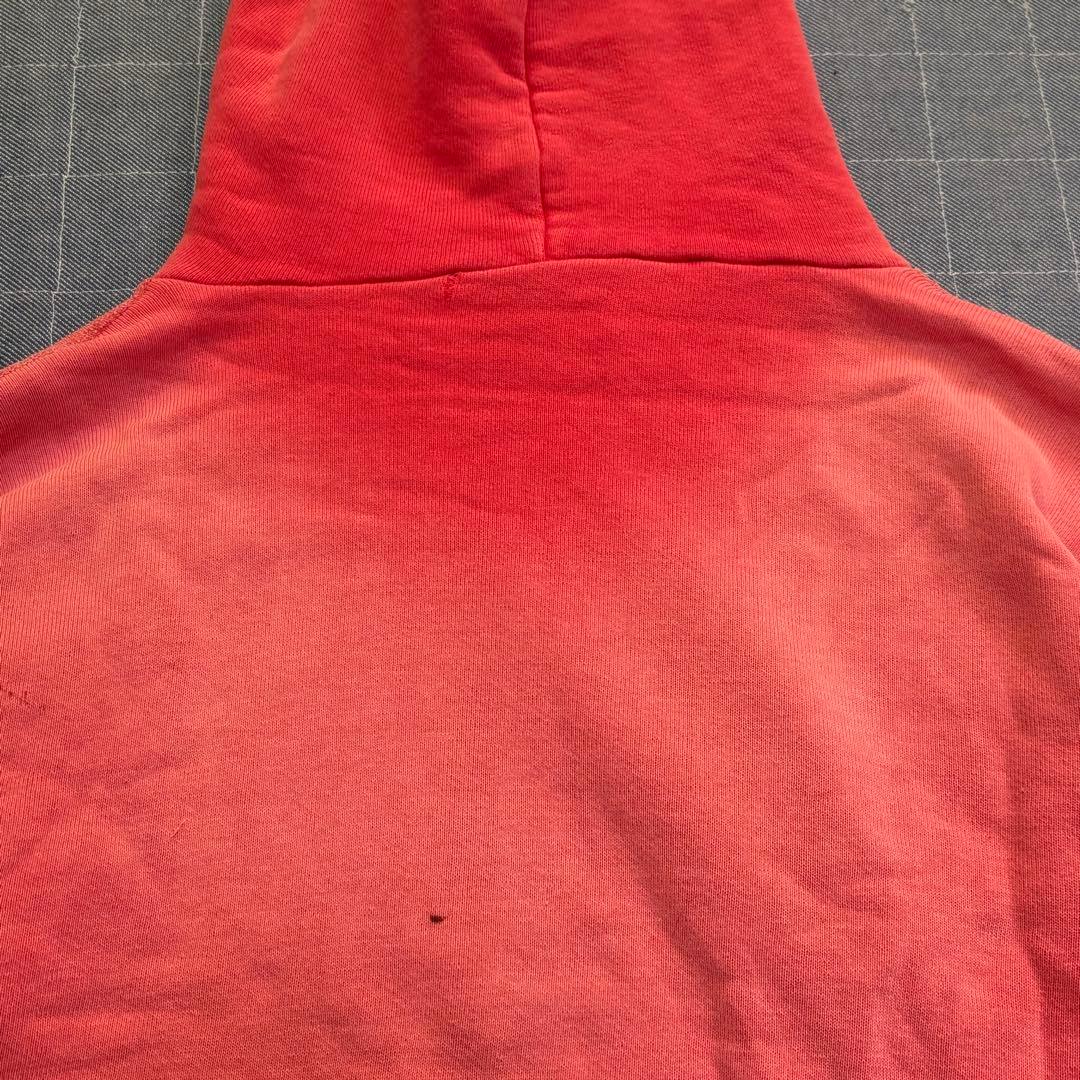 50s 60s vintage スウェットパーカー 鬼フェード レッド