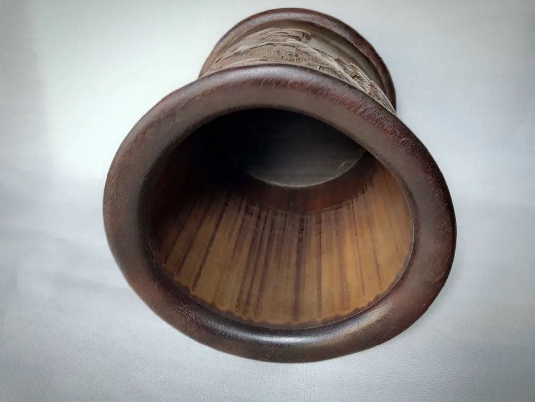 竹彫刻ペン立て