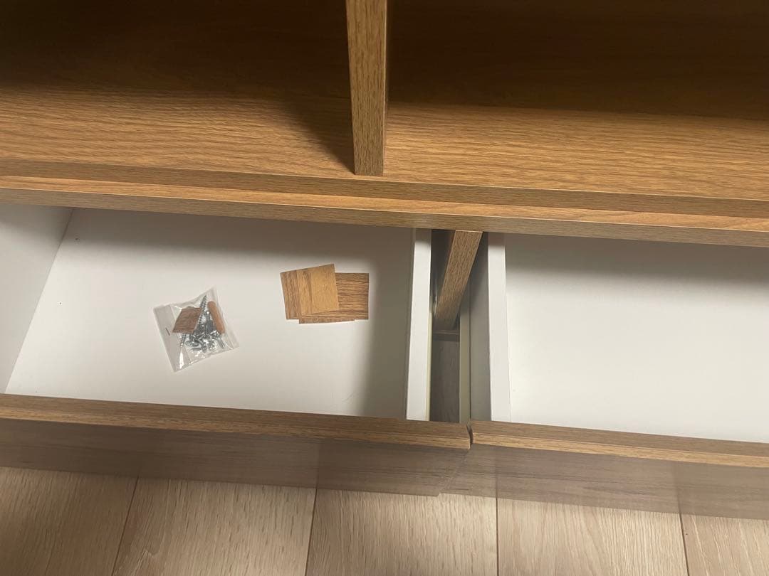 LOWYA 木目　テレビ台　伸縮式テレビ台 テレビボード　サイドテーブル　L字