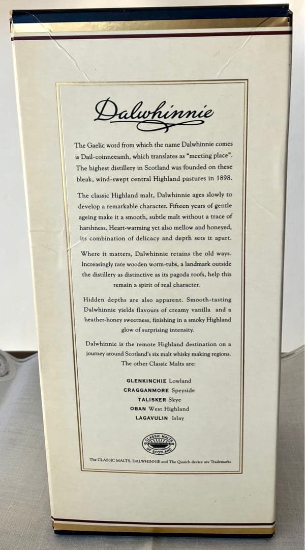 Dalwhinnie 15年 シングルモルトウイスキー 1L