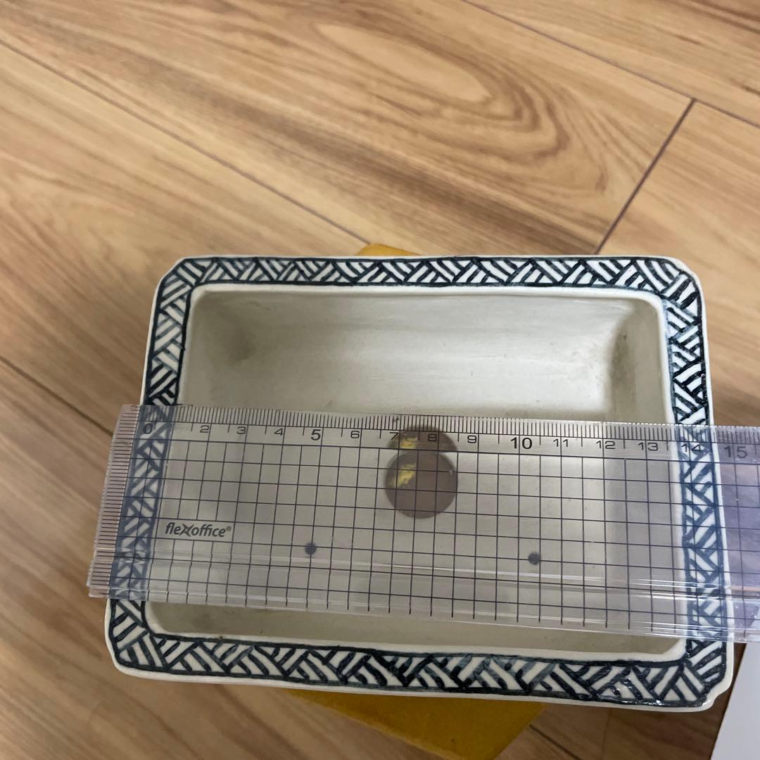 盆栽鉢　桑津香石　山野草　絵鉢