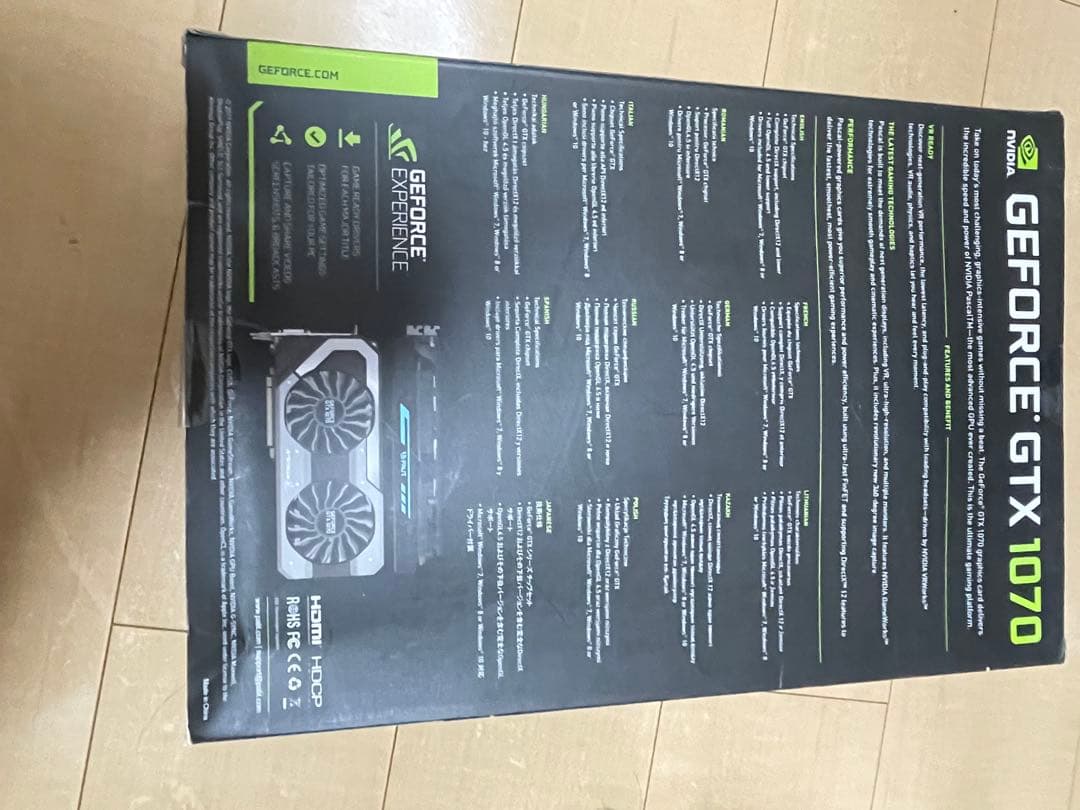 グラフィックボード・グラボ・ビデオカード 1070 PALIT JETSTREAM 8GB