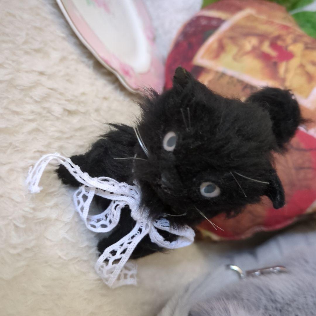 アートドール 黒猫 ロシアンブルー リュック ぬいぐるみ 猫 リアル