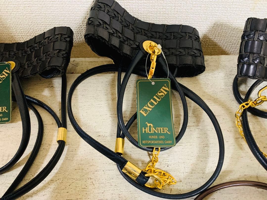 k0801-09★未使用 HUNTER EXCLUSIVE リード 首輪 5点