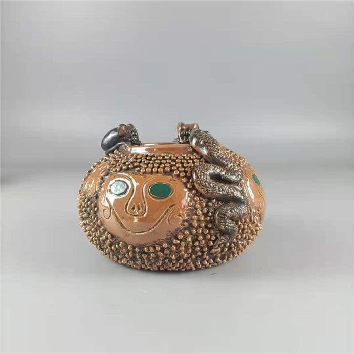 大清乾隆蛇鼠銭缶  鎮宅  聚宝盆  工芸品 美術品 置物