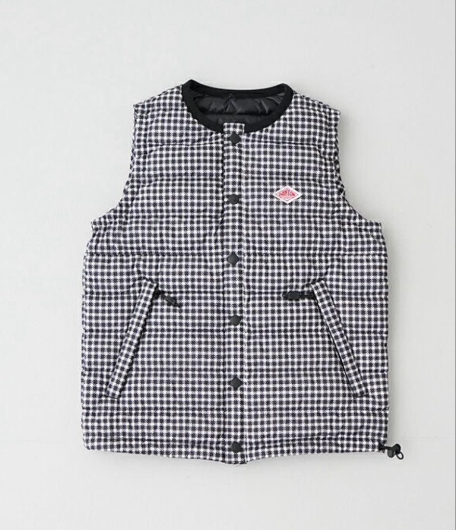 ダントン　チェック柄　ダウンベスト　95㎝　新品