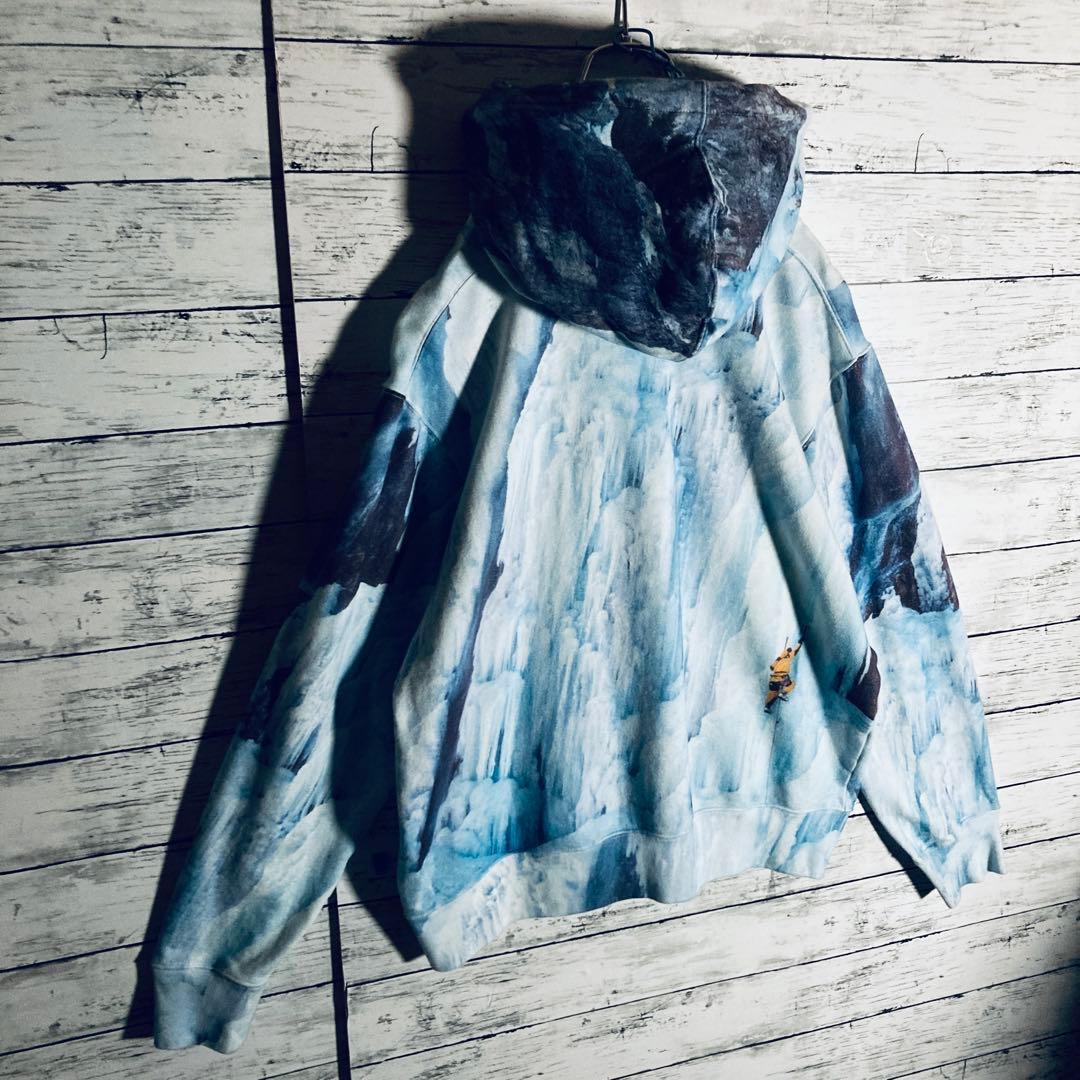 【限定コラボL相当】シュプリーム×ノースフェイス☆刺繍ロゴパーカー 正規品鑑定済