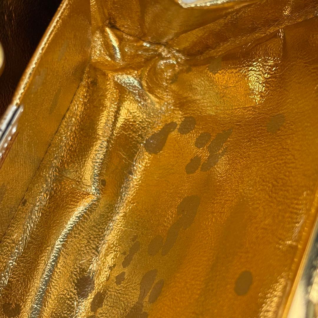 希少 RODO別注 WAKO ワコウ ゴールドメタリック パーティーバッグ