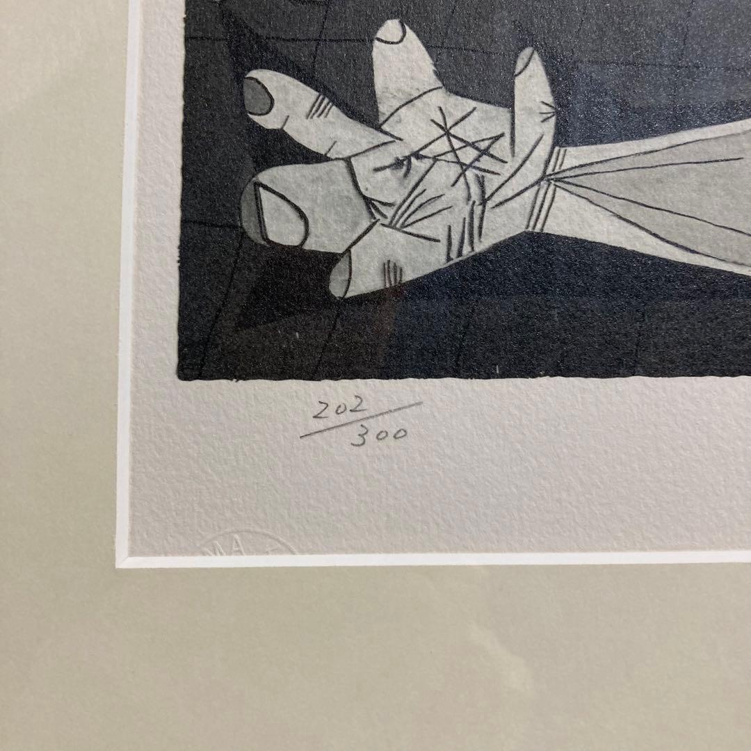 【真作】パブロ・ピカソ「ゲルニカ」大判リトグラフ 300部限定 あずま工芸 版画