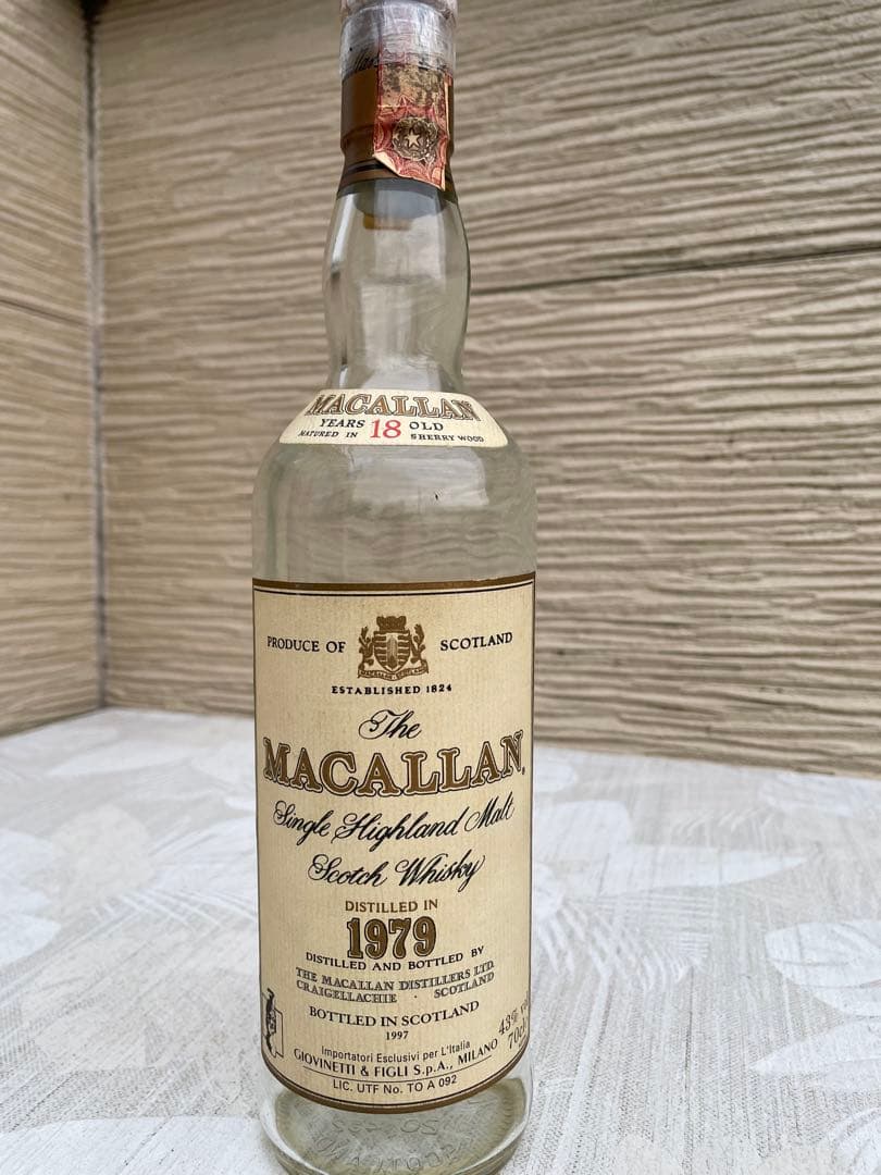 The Macallan 18 1979 スコッチウイスキー 750ml 空瓶