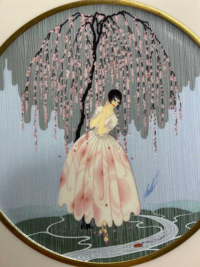 エルテ　『ブロッサム アンブレラ』 ファイン チャイナ　1990年　署名入り