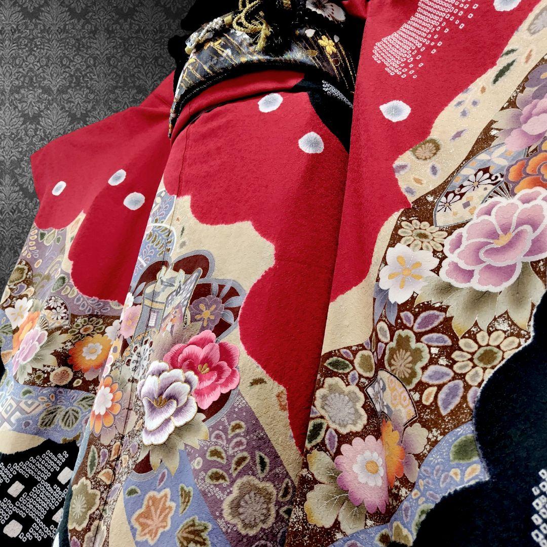 特価SALE中☆振袖フルセット・古典柄・絞り・豪華刺繍・金駒刺繍・金銀彩加工