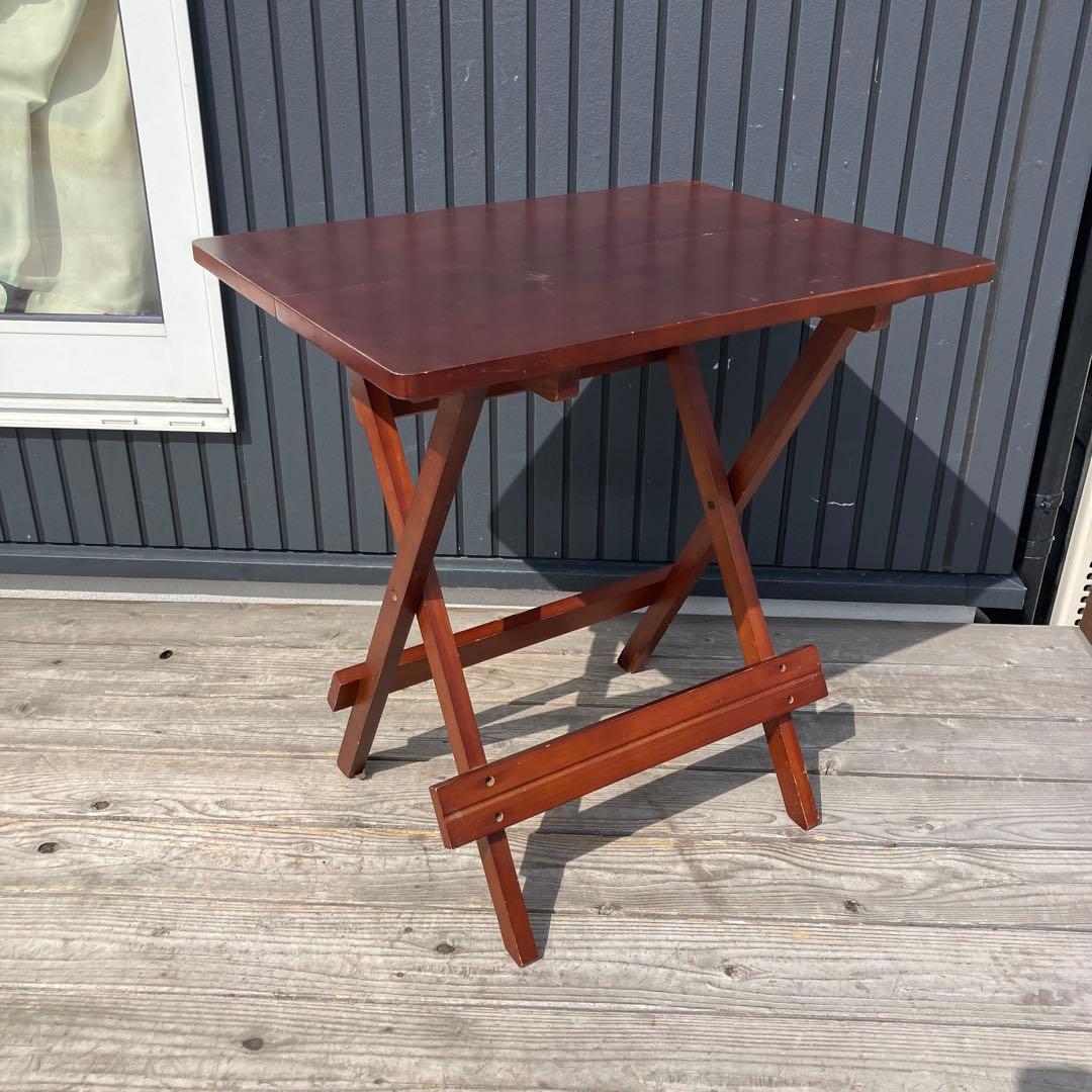 北欧レトロ ヴィンテージ 木製折りたたみテーブル フォールディングテーブル