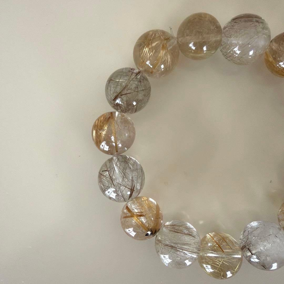 シルバールチル×ゴールドルチル 14mm~15mm 大玉