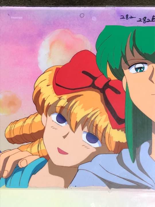 セル画 赤ずきんチャチャ セラヴィ先生とエリザベス風ドロシーちゃん 直筆背景付