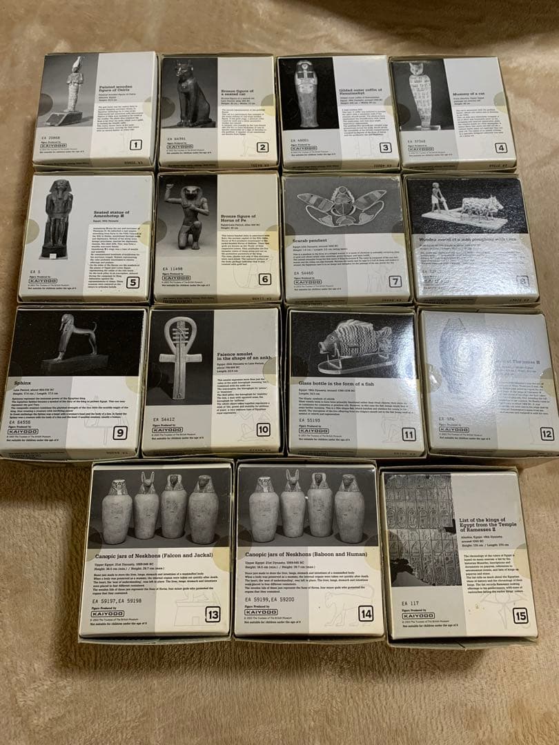 海洋堂THE BRITISH MUSEUM 大英博物館古代エジプトの遺産15種