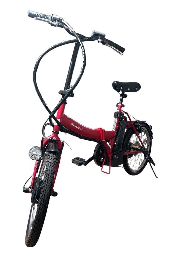 【電動アシスト自転車】SUISUI 折りたたみ式レッド