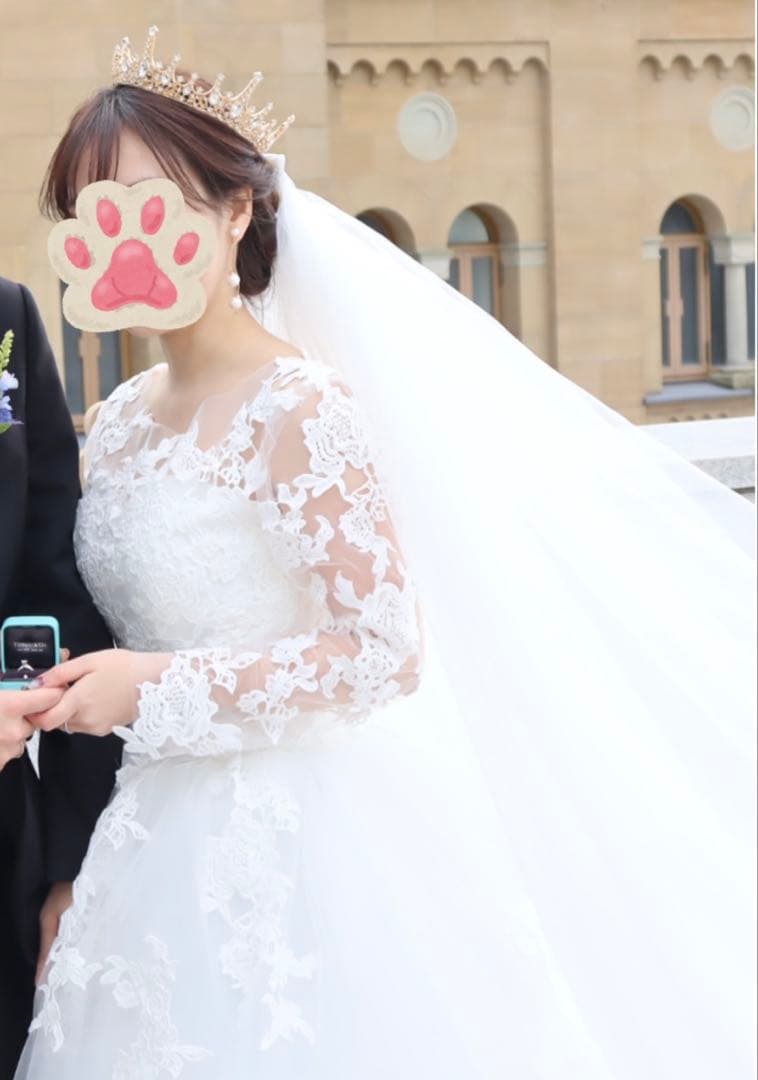 み*ん様 白 レース 長袖 ウェディングドレス 前撮り フォトウェディング 冬