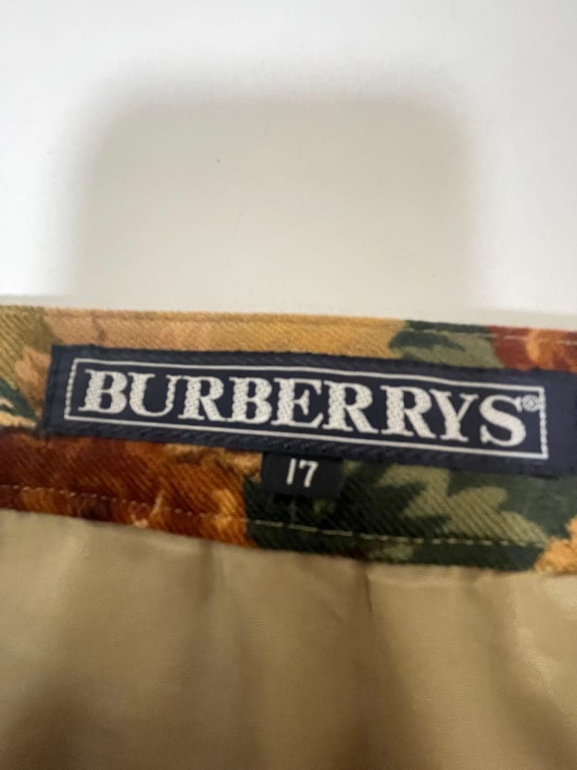 17号 BURBERRY ヴィンテージ 花柄 スカート 稀少サイズ バーバリー