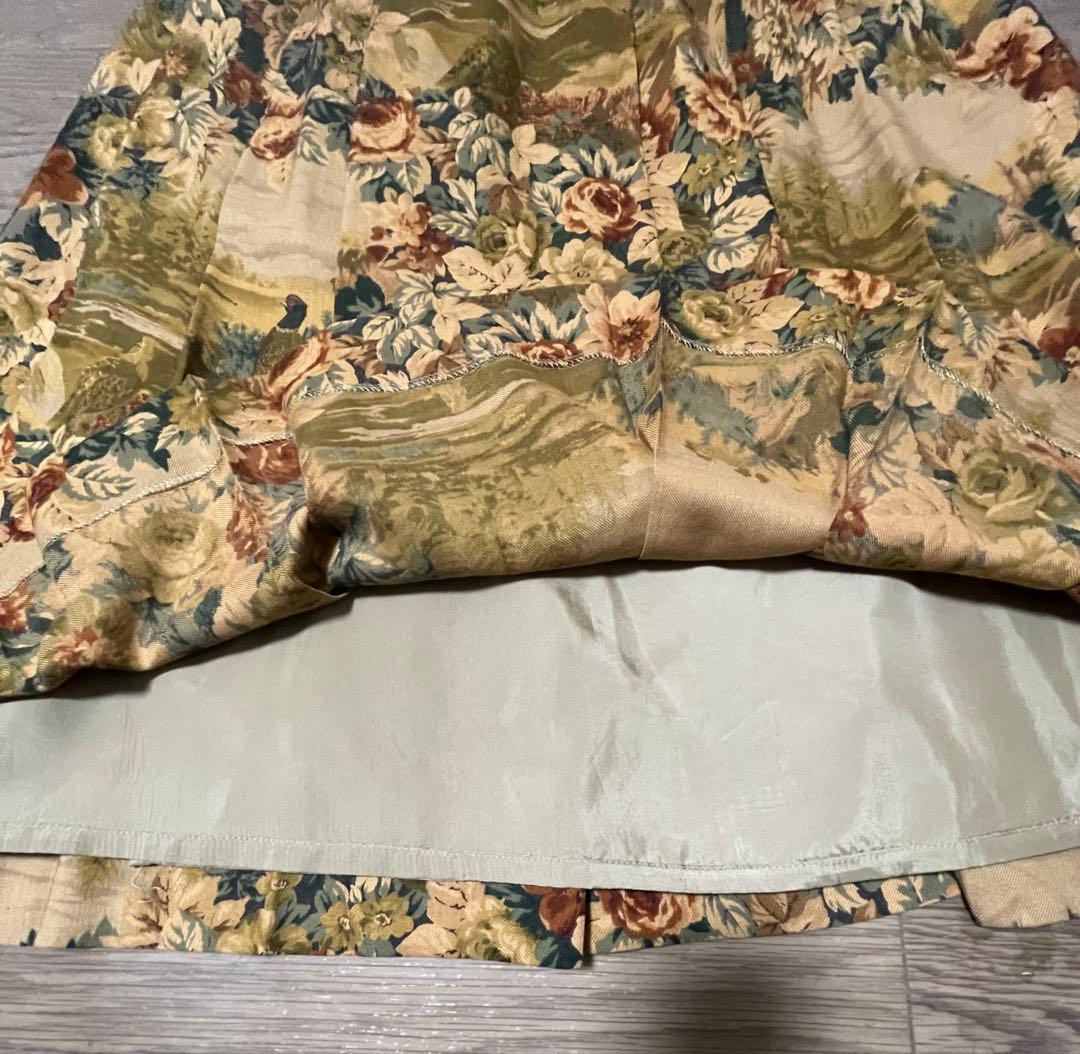 17号 BURBERRY ヴィンテージ 花柄 スカート 稀少サイズ バーバリー