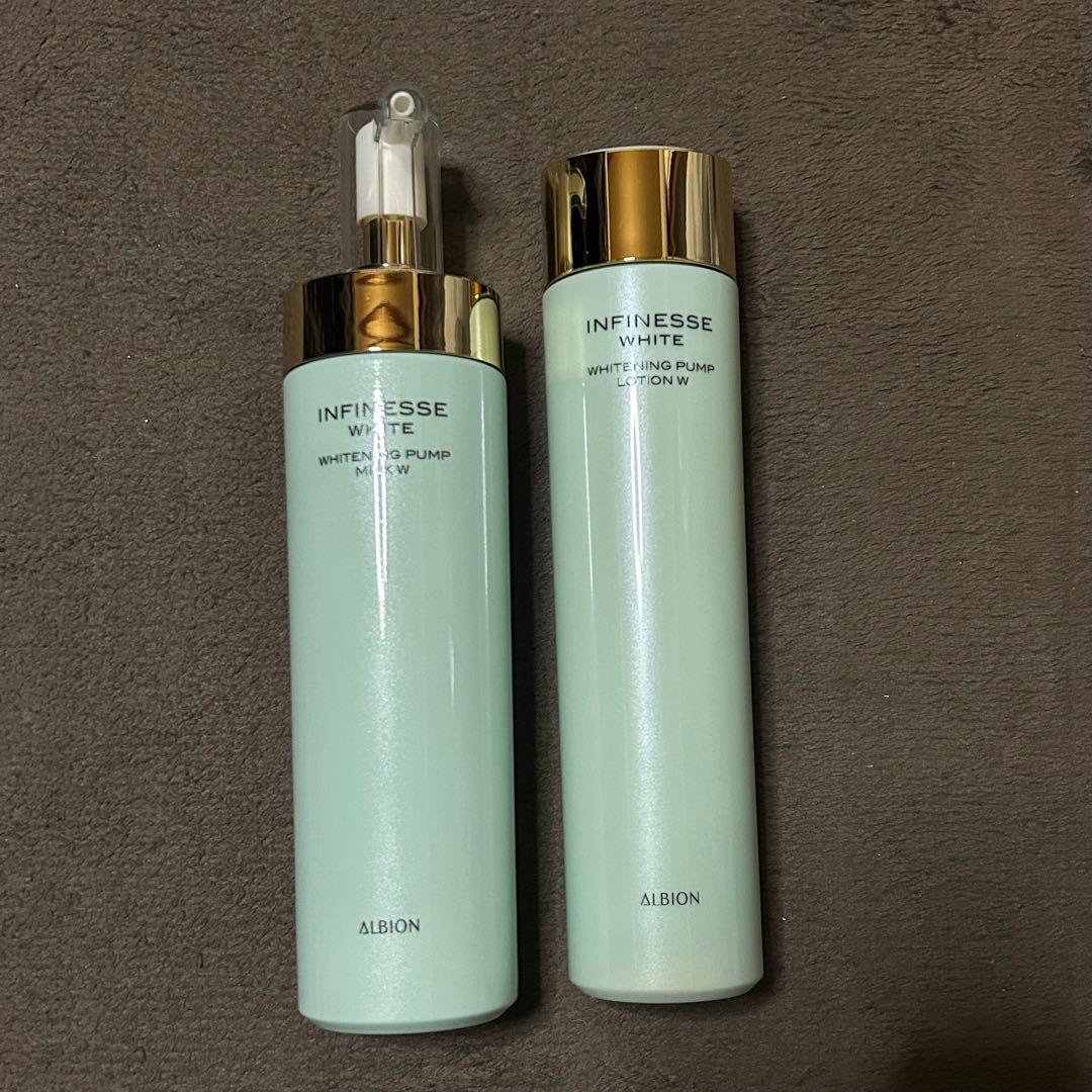 新品 アンフィネスホワイト ホワイトニングパンプミルク ローション 乳液 化粧水