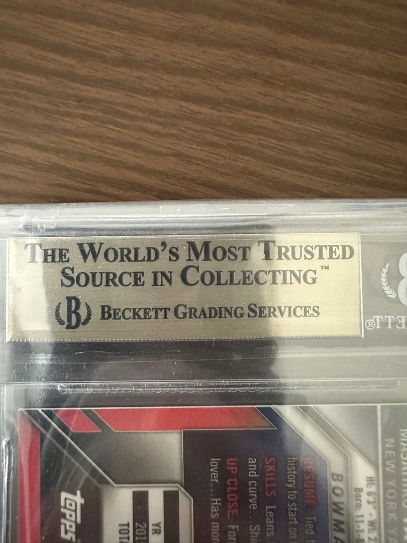 【Bowman Chrome 1/1  】田中将大 Beckett 9.5 NY