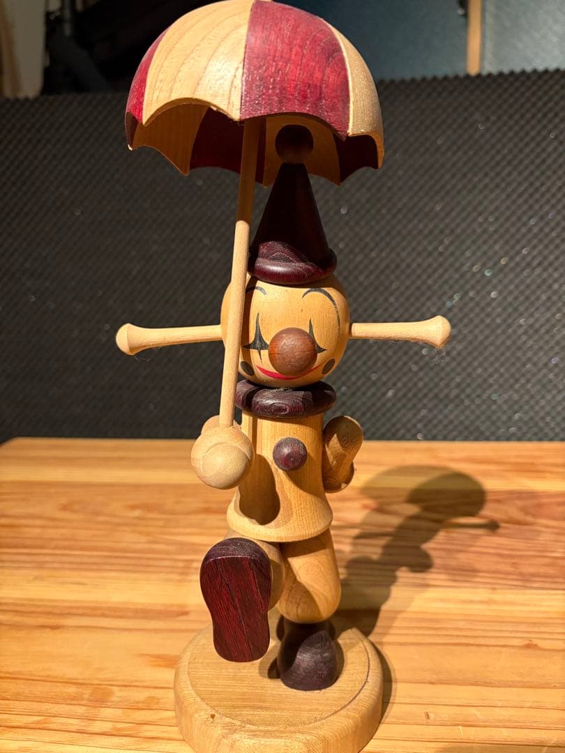 木製 人形 クラウン ピエロ 5体セット ウッドドール 北欧風 置物