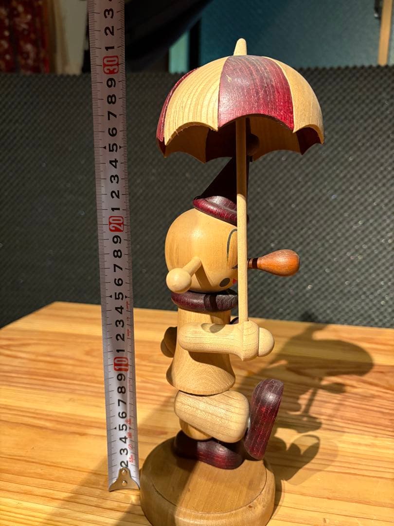 木製 人形 クラウン ピエロ 5体セット ウッドドール 北欧風 置物